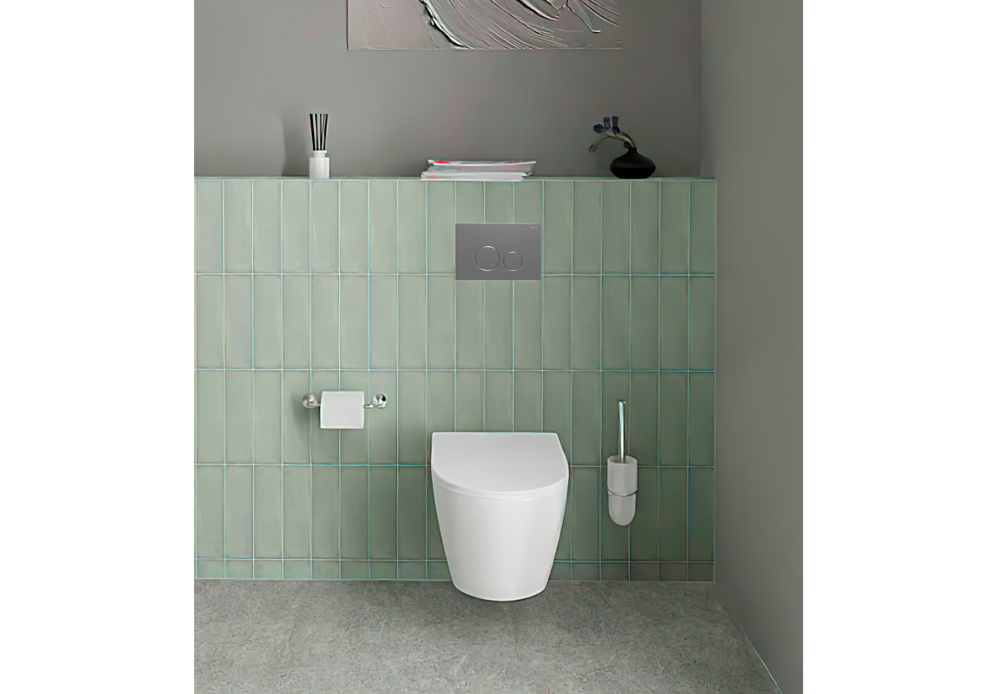 Панель смыва для инсталляции Aquatek клавиши круглые хром глянцевый