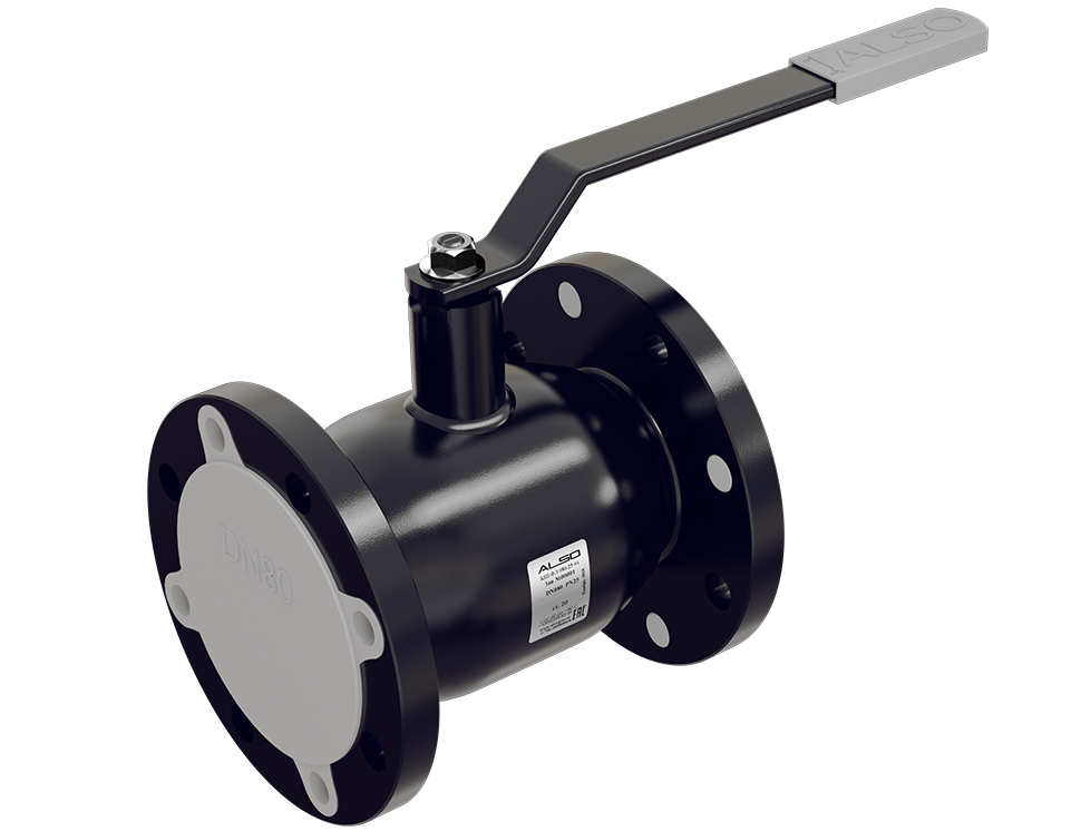 Кран шаровой ALSO КШФЗ Ду 100 Ру из ст.20 полнопроходной 16 бар