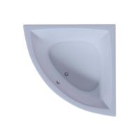 Акриловая угловая ванна Aquatek Юпитер 150х150 без фронтального экрана, без гидромассажа, вклеенный цельнометаллический сварной каркас