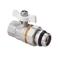 Кран-американка шаровой MVI полнопроходной прямой с полусгоном и самоуплотняющимся кольцом PN40 1/2"