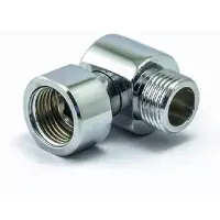 Соединение декоративное TIM угловое с накидной гайкой хром 1/2" *1/2"ш