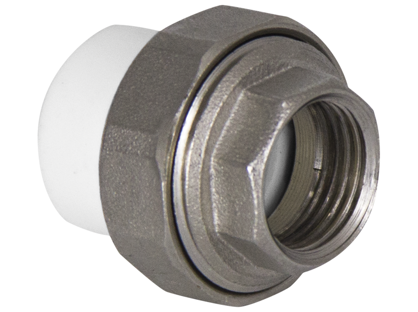 Муфта PPR комбинированная Tebo разъемная внутренняя резьба(американка) O-ring 25x1/2"