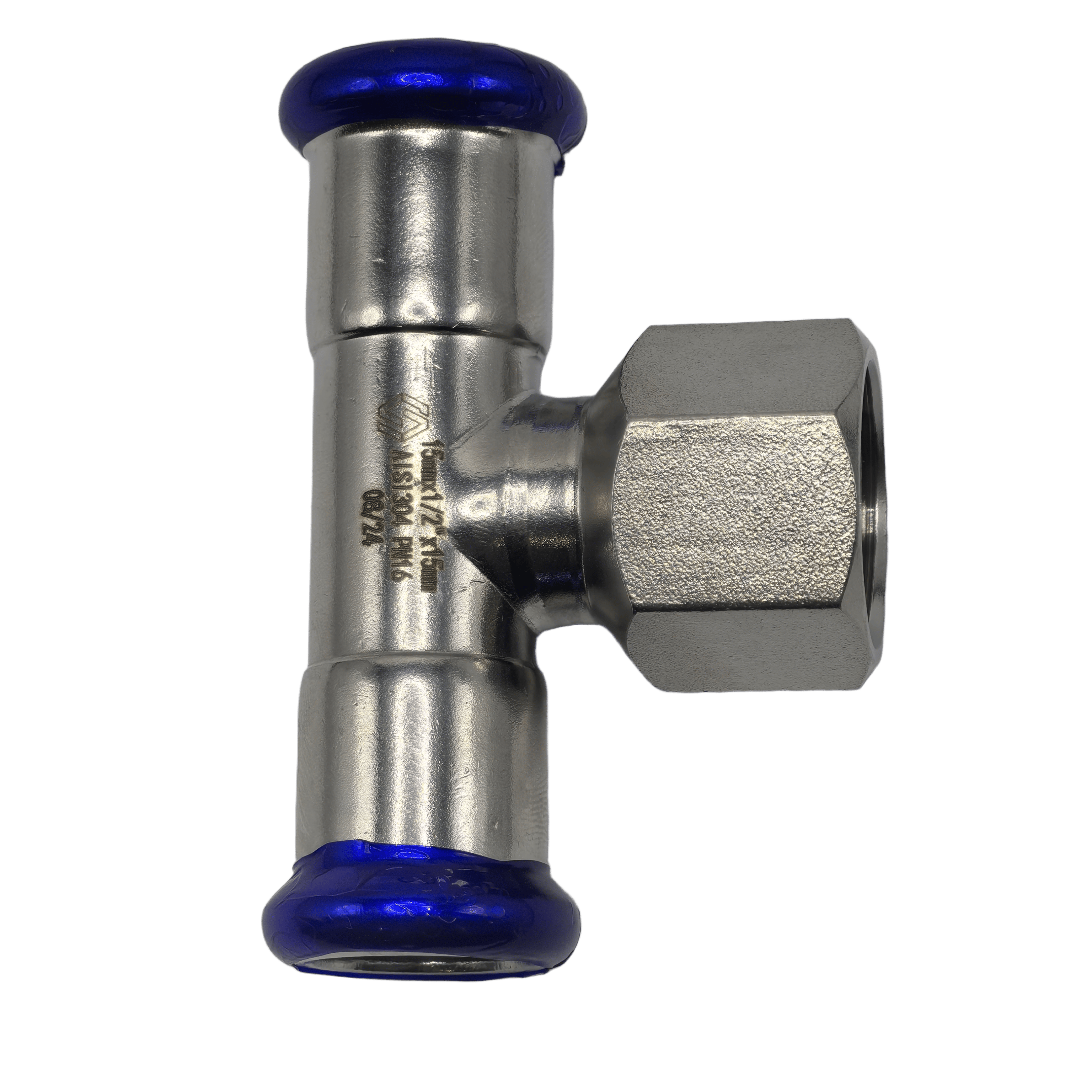 Пресс-тройник с внутренней резьбой MVI 28х1” нержавеющая сталь