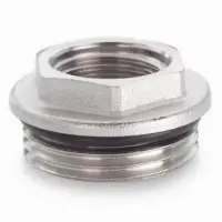 Футорка Tiм с уплотнительным кольцом 1/2" г * 3/4" ш никелированный
