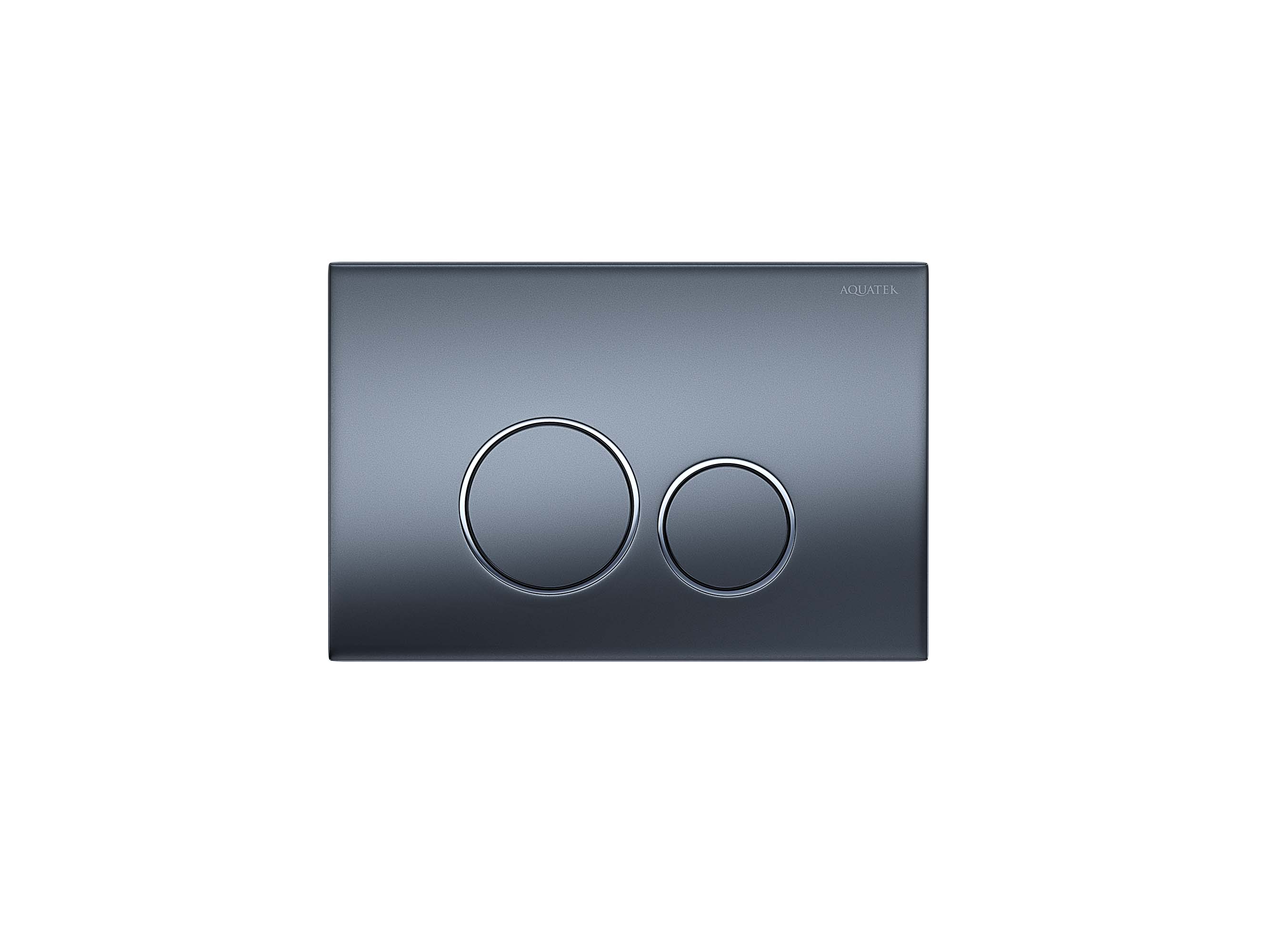 Панель смыва для инсталляции Aquatek клавиши круглые оружейная сталь матовая