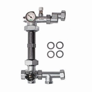 Узел FAR для напольного отопления 1" с термосмесителем +18…+55 ﹾС под насос 130 мм