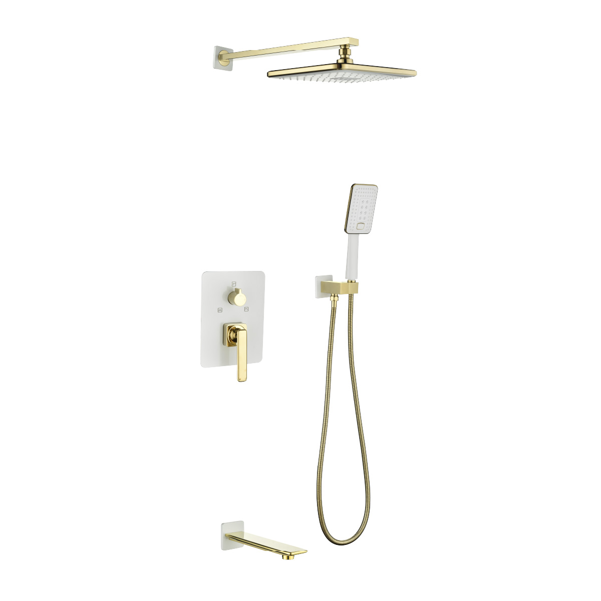 Смеситель Lemark Mista LM6422WG для ванны и душа встраиваемый