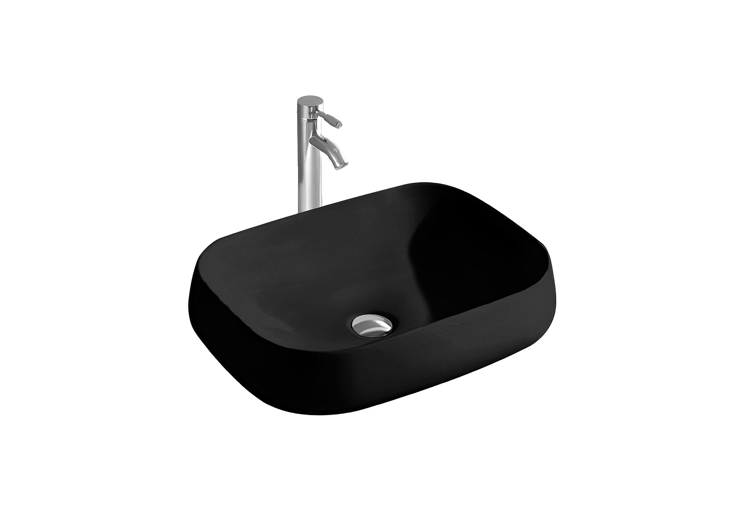 Раковина накладная Aquatek 560*420*140мм черный матовый