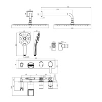 Смеситель Lemark Atlantiss LM3225C для ванны и душа встраиваемый