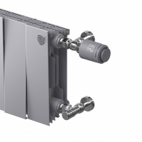 Набор термостатический для радиатора Royal Thermo Design Pro 15 мм М30х15 Хром осевой