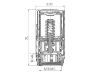 Термоголовка жидкостная Royal Thermo Design М30х15 Серый