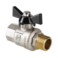 Кран шаровой Valtec Perfect с ручкой-бабочкой и внутренней–наружной резьбой 3/4"