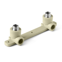 Угольник PPR 20 х 1/2" Lammin с креплением двойной НР 20/4