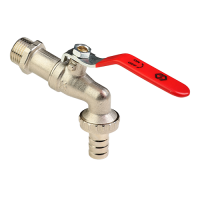 Кран шаровой MVI из латуни водоразборный со съёмным штуцером (нар-штуцер, рычажная рукоятка) 1/2"