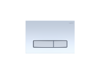 Панель смыва для инсталляции Aquatek Slim клавиши прямоугольные никель белый глянец