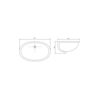 Раковина Aquatek для монтажа под столешницу 560*400*200мм