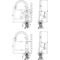 Смеситель Lemark Ortus LM11361C для кухни с подключением к фильтру с питьевой водой