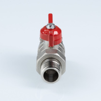 Шаровой кран Valtec Стандарт никелированный (ГОСТ) c полусгоном 3/4"