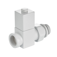 Набор дизайн-вентилей Royal Thermo CUBE прямой 1/2" Белый