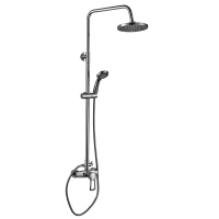 Смеситель Rossinka T40-45 для душа с регулируемой высотой штанги и лейкой Тропический дождь