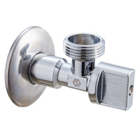 Кран MVI для подключения сантехнических приборов с отражателем резьба наружная-наружная 1/2"х3/4" PN10