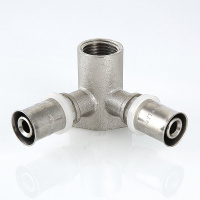 Пресс-водорозетка Valtec проходная 16 мм х 1/2"