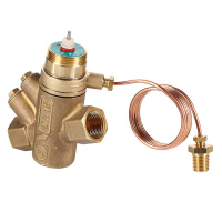 Автоматический регулятор перепада давления Valtec регулируемый с регулирующим клапаном 1”, 3-17 кПа, 9-680 л/ч, с имп. трубкой 1 м