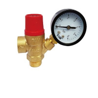 Мембранный предохранительный клапан Tim с манометром 1/2" г/ш-3 бар