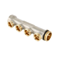 Коллектор Valtec c наружной резьбой под «евроконус» 1" х 3/4" 2 вых