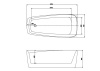 Ванна отдельностоящая Aquatek ПАОЛА, 170х78х60 см