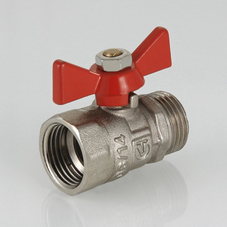 Кран шаровой Valtec Compact с ручкой-бабочкой и внутренней–наружной резьбой 1/2"