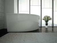 Акриловая угловая ванна Aquatek Eco-Friendly Ума 145х145 без фронтального экрана, без гидромассажа, без опоры(каркаса)