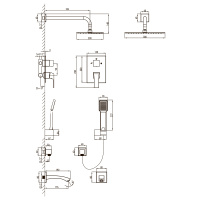 Смеситель Lemark Unit LM4522C для ванны и душа встраиваемый