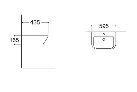 Раковина подвесная Aquatek 595*435 белая