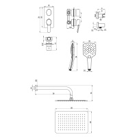 Смеситель Lemark Atlantiss LM3249C для душа встраиваемый
