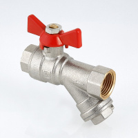 Кран шаровой Valtec Combi со встроенным фильтром и ручкой-бабочкой