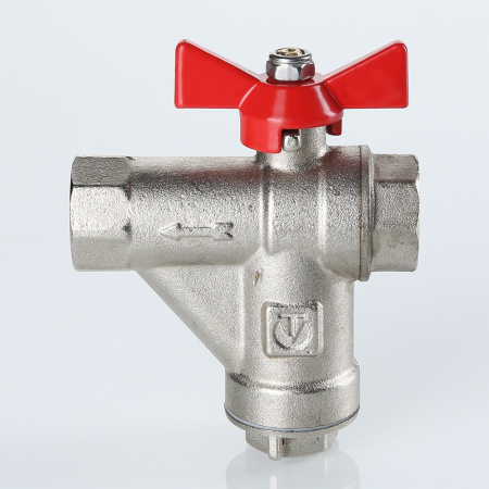 Кран шаровой Valtec со встроенным прямым фильтром 3/4"