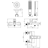 Смеситель Lemark Ursus LM7214BL для ванны
