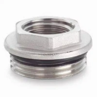 Футорка Tiм с уплотнительным кольцом 1/2" г * 3/4" ш никелированный