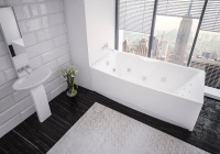 Акриловая прямоугольная ванна Aquatek Феникс 75 без фронтального экрана, без гидромассажа, сборно-разборный сварной каркас 190 см