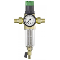 Фильтр промывной Tim с редуктором снижения давления 1/2" стеклянный