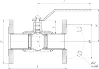 Кран шаровой LD цельносварной, фланцевый, Dn 125, PN 25, полнопроходной с корпусом из стали 20 (КШ.Ц.Ф.125.025.П/П.02)