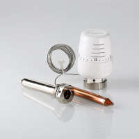 Термостатическая головка Valtec с выносным накладным датчиком 20-60 °С, 2 м