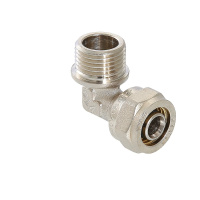 Угольник обжимной Valtec с переходом на наружную резьбу 20 мм х 3/4"