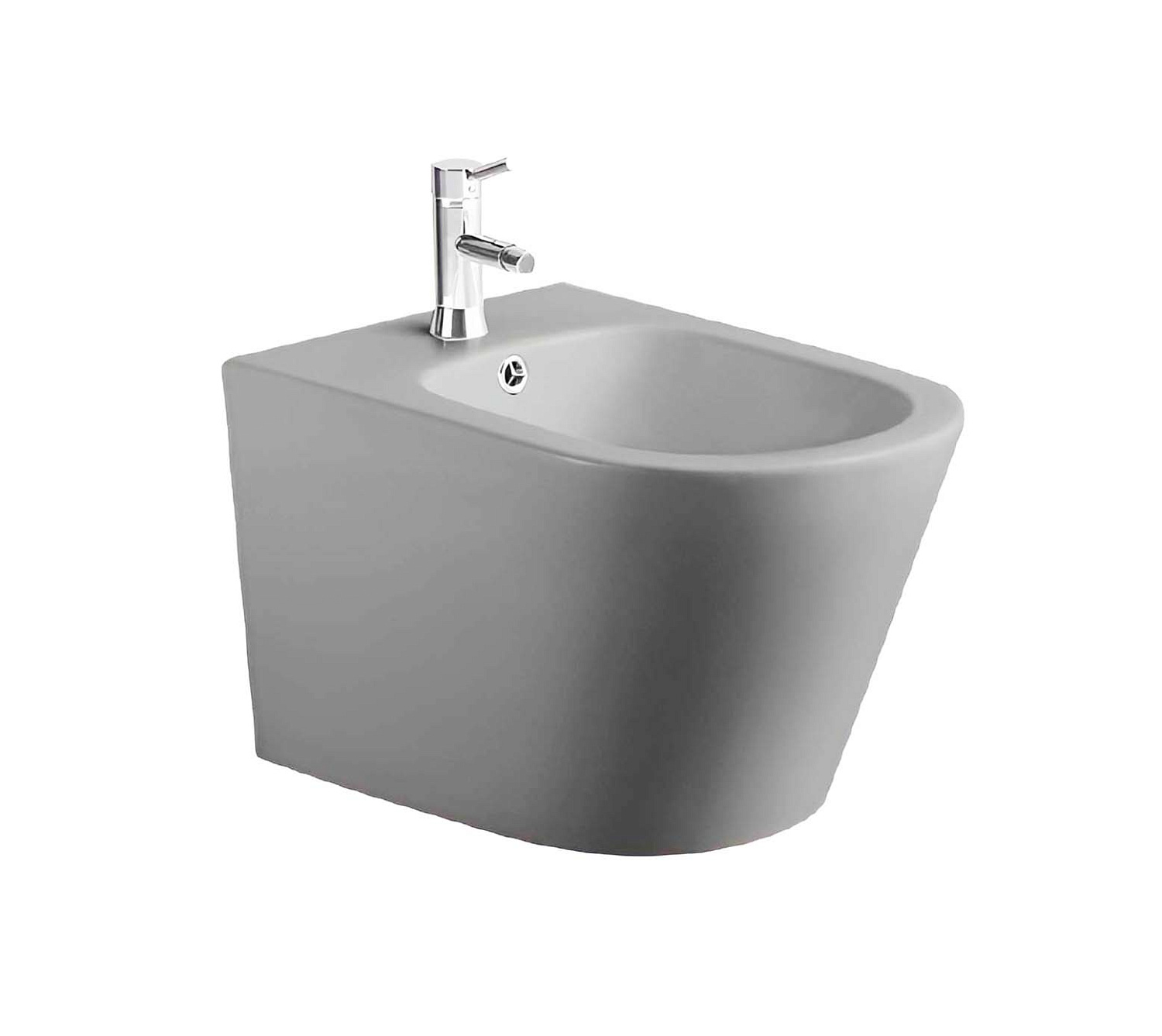 Биде подвесное Aquatek ВЕГА 530*360*330мм серый матовый