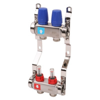 Коллектор MVI из нержавеющей стали в сборе с расходомерами 1" x 3/4" ЕК PN10 2 вых.