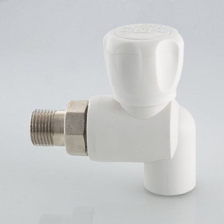 Кран шаровой Valtec полипропиленовый со сгоном угловой 25 мм х 3/4"