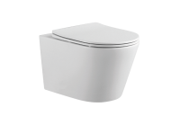 Унитаз подвесной безободковый Aquatek ВЕГА 525*360*320 с сиденьем Soft Close белый