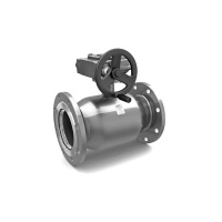 Кран шаровой LD КШЦФР из стали 20 Ду300 Ру1,6 (полн) с редуктором