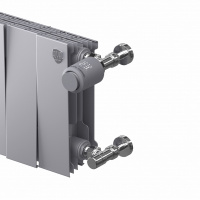 Набор термостатический для радиатора Royal Thermo Design Pro 15 мм М30х15 Хром угловой